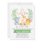 Safari Animals Watercolor Baby Shower Invitation