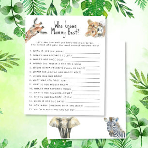 Safari animals - Who knows mummy best