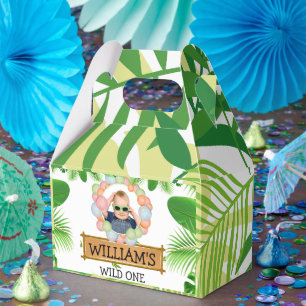 Safari Animals Wild One Birthday PHOTO Favour Box
