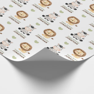 Safari Animals Wild One Wrapping Paper