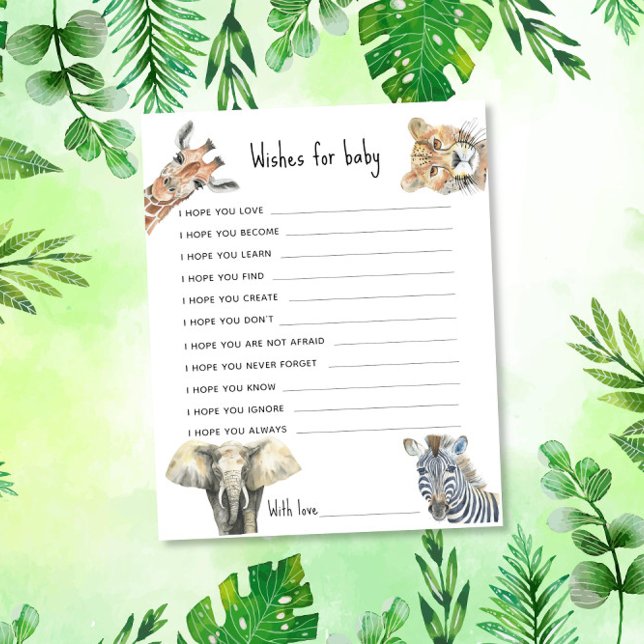 Safari animals - Wishes for baby (Creator Uploaded)