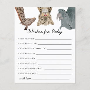 Safari Animals Wishes for Baby Card