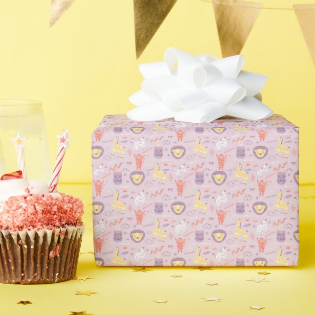 Safari Animals Wrapping Paper (Birthday Party)