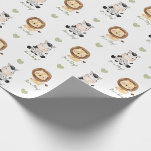 Safari Animals Wrapping Paper (Personalized)