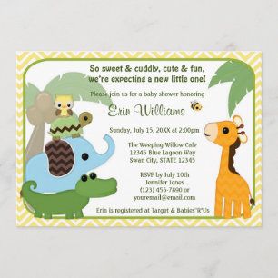 Safari Babies Baby Shower invitation Animals