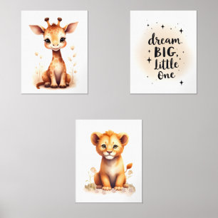 Safari Baby Animal Nursery Decor+Quote