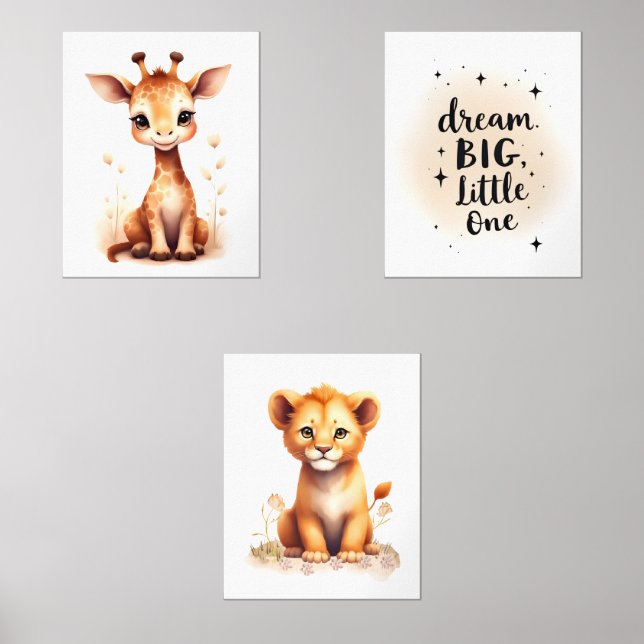 Safari Baby Animal Nursery Decor+Quote (Front)