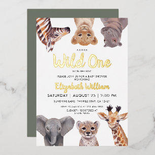 Safari Baby Animals Illustration Baby Shower