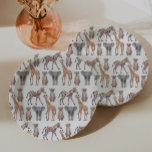 Safari Baby Animals Pattern Paper Plate<br><div class="desc">cute baby animals safari theme pattern</div>