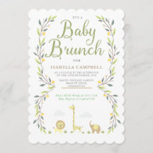 Safari Baby Brunch Invitation