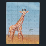 Safari Baby Giraffe Painting Jigsaw Puzzle<br><div class="desc">cute baby giraffe painting puzzle. Original artwork by Komila Y.</div>
