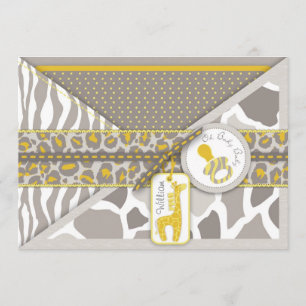 Safari Baby Invitation Card
