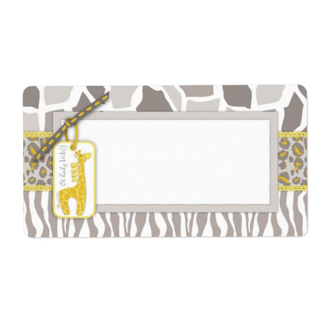 Safari Baby Name Tag B (Front)