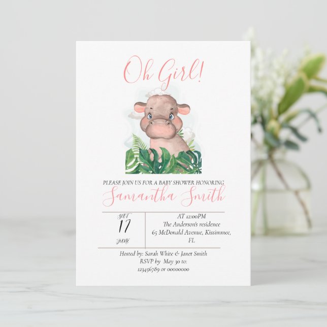 Safari Baby Neutral Invitation (Standing Front)