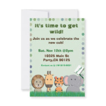 Safari baby party invitation