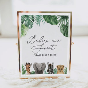 Safari Baby Shower Babies are Sweet Sign