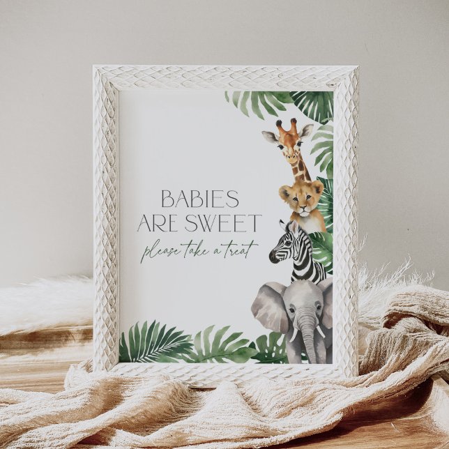 Safari Baby Shower Babies are Sweet Treats Sign (Creator Uploaded)