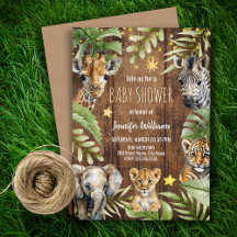 Safari Baby Shower Baby Animals