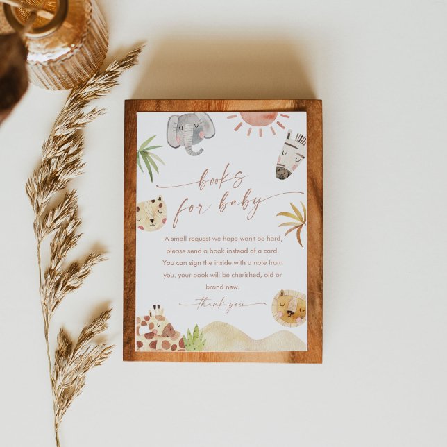 SAFARI Baby Shower Book Request Insert (Creator Uploaded)