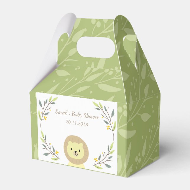 Safari Baby Shower Favour Boxes (Front Side)