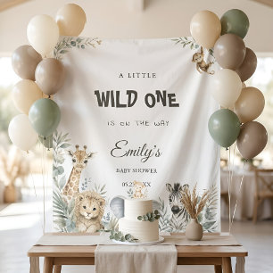 Safari Baby Shower Gender-Neutral Safari Animals Tapestry