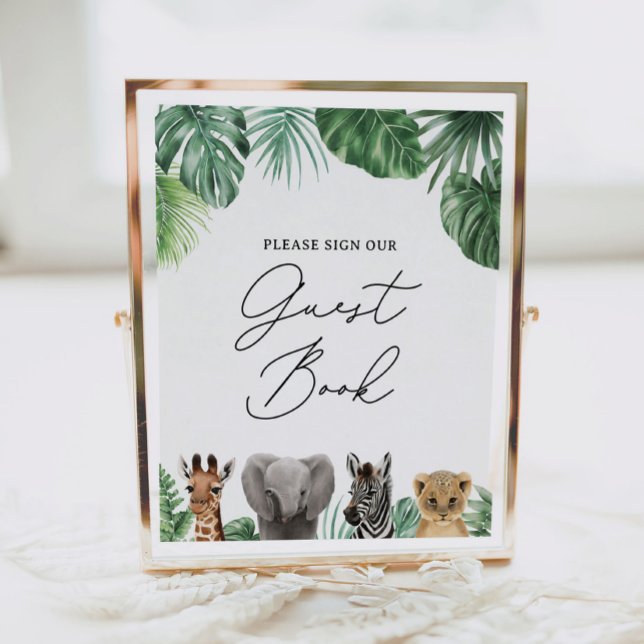 Safari Baby Shower Guest Book Sign (Creator Uploaded)