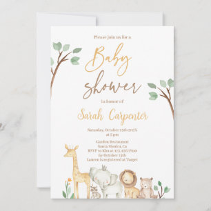 Safari Baby Shower Invitation