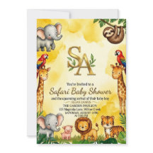 Safari Baby Shower Invitation
