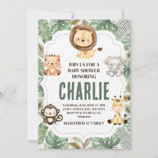 Safari Baby Shower Invitation