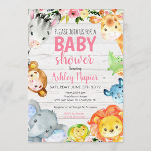 Safari Baby Shower invitation