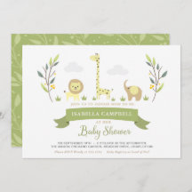 Safari Baby Shower Invitation