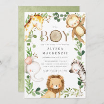 Safari Baby Shower Invitation