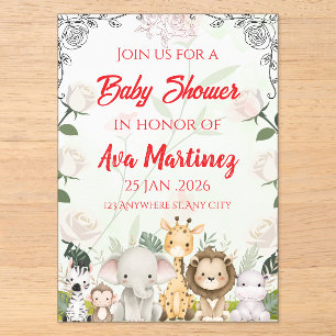 Safari Baby Shower Invitation
