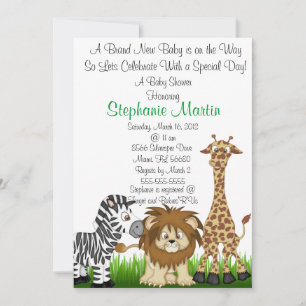 Safari Baby Shower Invitation
