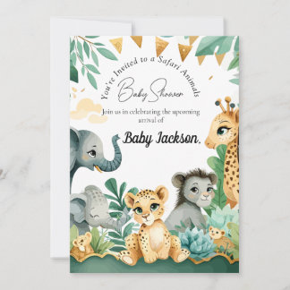 Safari Baby Shower  Invitation