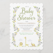 Safari Baby Shower Invitation