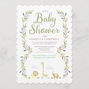 Safari Baby Shower Invitation