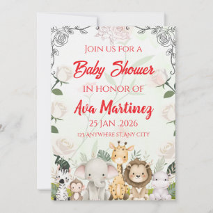 Safari Baby Shower Invitation