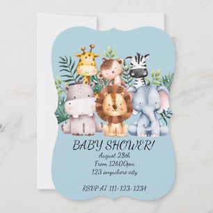 SAFARI BABY SHOWER INVITATION, DOWNLOADABLE INVITATION