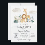 Safari Baby Shower Invitation,  Vintage Jungle Invitation<br><div class="desc">Vintage Baby Shower Invitation,  Jungle Baby shower invitation</div>