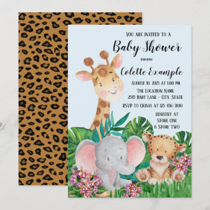 Safari Baby Shower Invitations