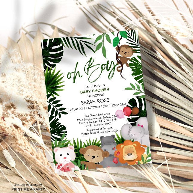 Safari baby shower invitations Little Wild One (Creator Uploaded)