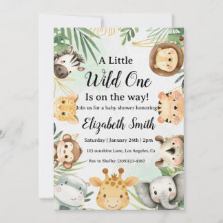 Safari baby shower invite