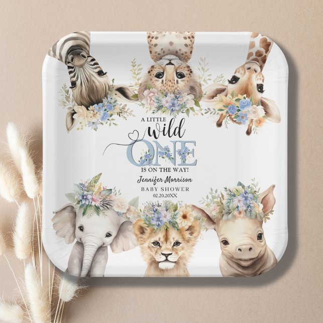 Safari Baby Shower Jungle Aimals Paper Plate (Creator Uploaded)