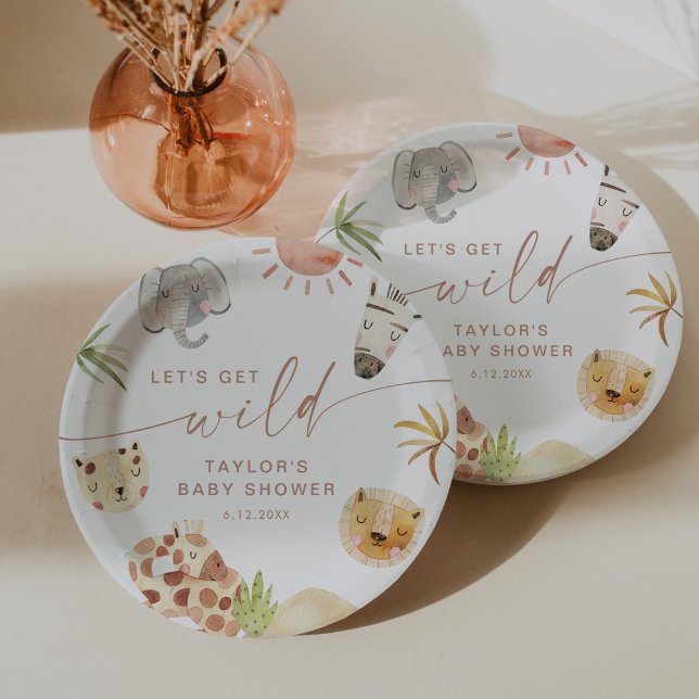SAFARI Baby Shower Paper Plate (Creator Uploaded)