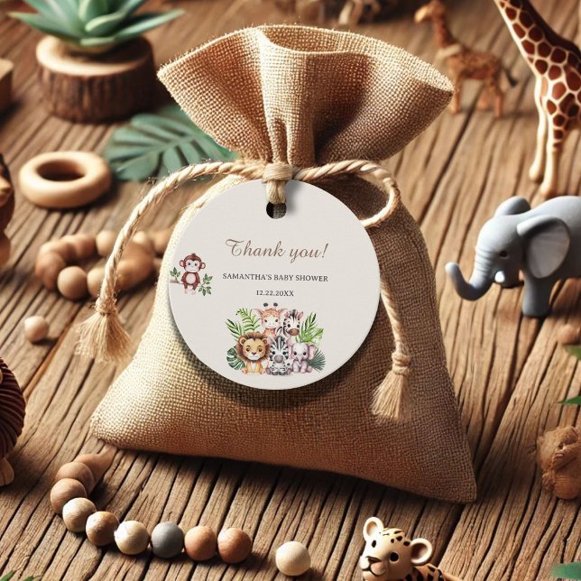 Safari Baby Shower Thank You Favour Tag (Creator Uploaded)