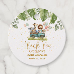 Safari Baby Shower Thank You Gift Tags