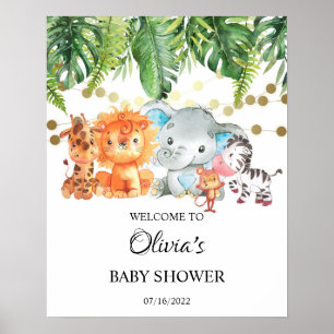 SAFARI Baby Shower Welcome Sign