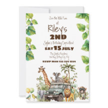Safari Birthday Invitation