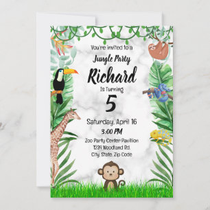 Safari Birthday Invitation - Jungle Birthday Party